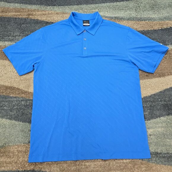 Nike Golf Dri-Fit Polo Shirt Men’s Size Large Blue Performance Golf Polo - Picture 2 of 6